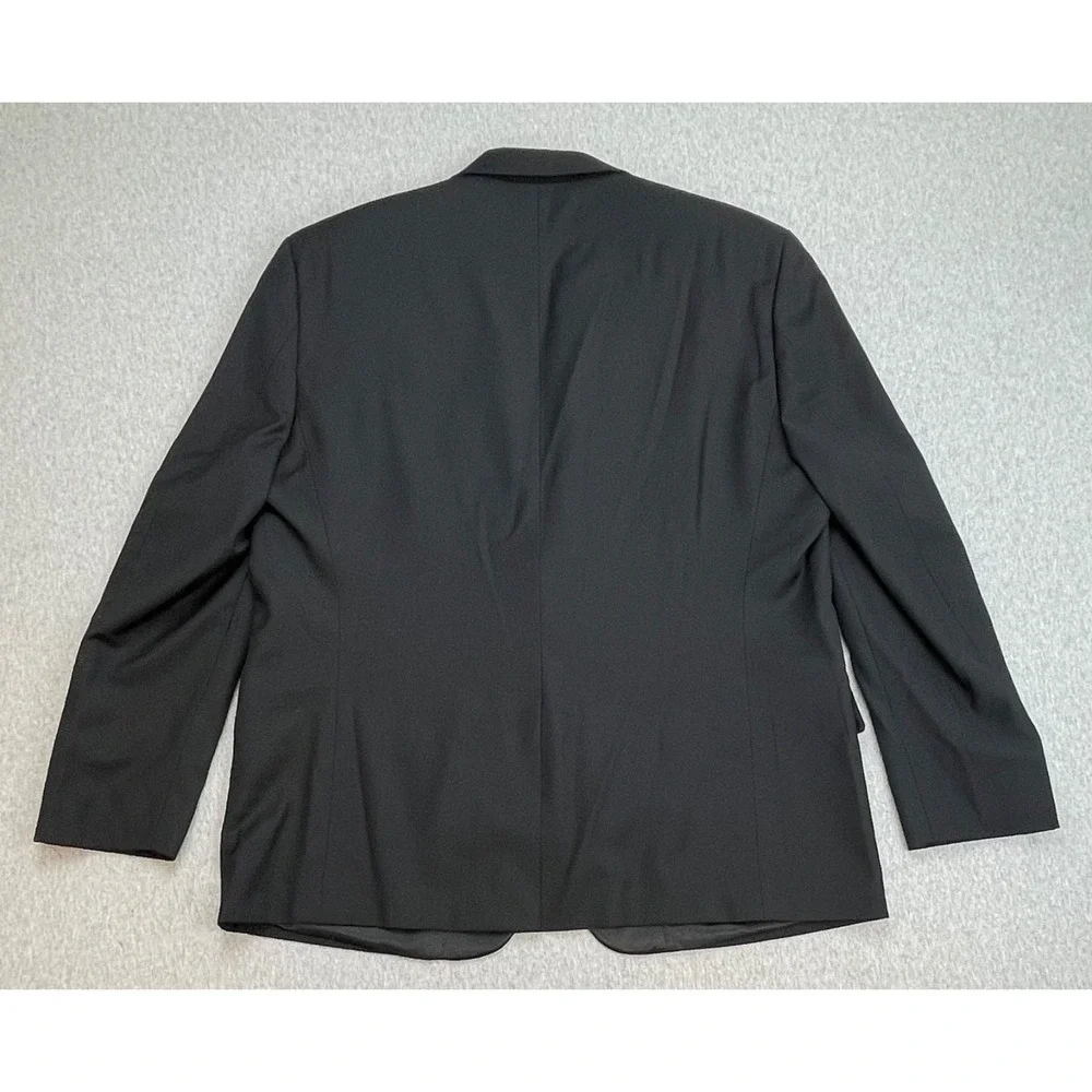 Lauren Ralph Lauren Tuxedo Jacket Mens 46R Black Wool Blend Satin Peak Lapel